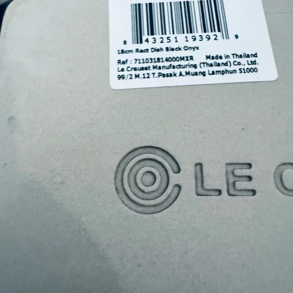 LeCreuset Black Onyx Ceramic Casserole Rectangular Baking Dish